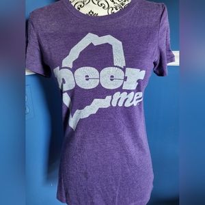 Purple short sleeve tee M Screeprint